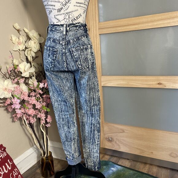 Aphrodite LA High Waisted Acid Washed Jeans Women's Size 1 Skinny - Picture 4 of 6